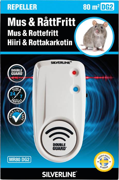 Avskräckare Mus & Råtta 80 m² Silverline